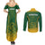 South Africa Cricket Couples Matching Summer Maxi Dress and Long Sleeve Button Shirts Go Proteas World Cup Version 2023 Sproty LT9 - Wonder Print Shop