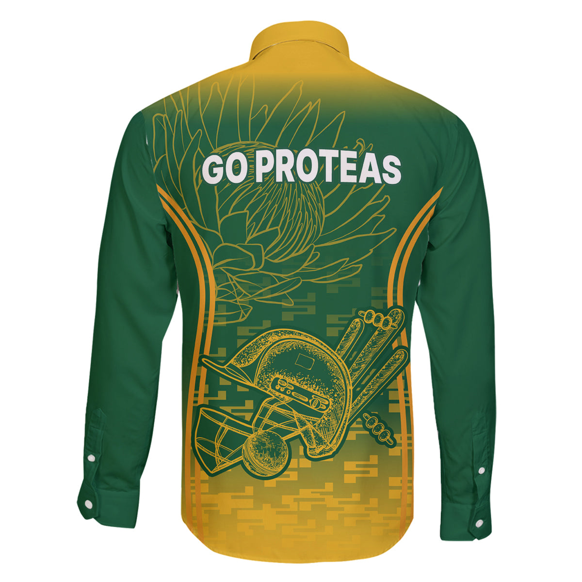 South Africa Cricket Family Matching Mermaid Dress and Hawaiian Shirt Go Proteas World Cup Version 2023 Sproty LT9 - Wonder Print Shop