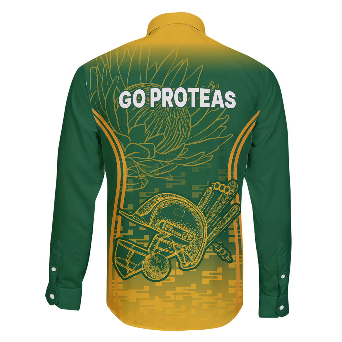 South Africa Cricket Family Matching Short Sleeve Bodycon Dress and Hawaiian Shirt Go Proteas World Cup Version 2023 Sproty - Wonder Print Shop