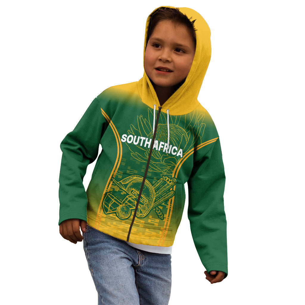 South Africa Cricket Kid Hoodie Go Proteas World Cup Version 2023 Sproty - Wonder Print Shop
