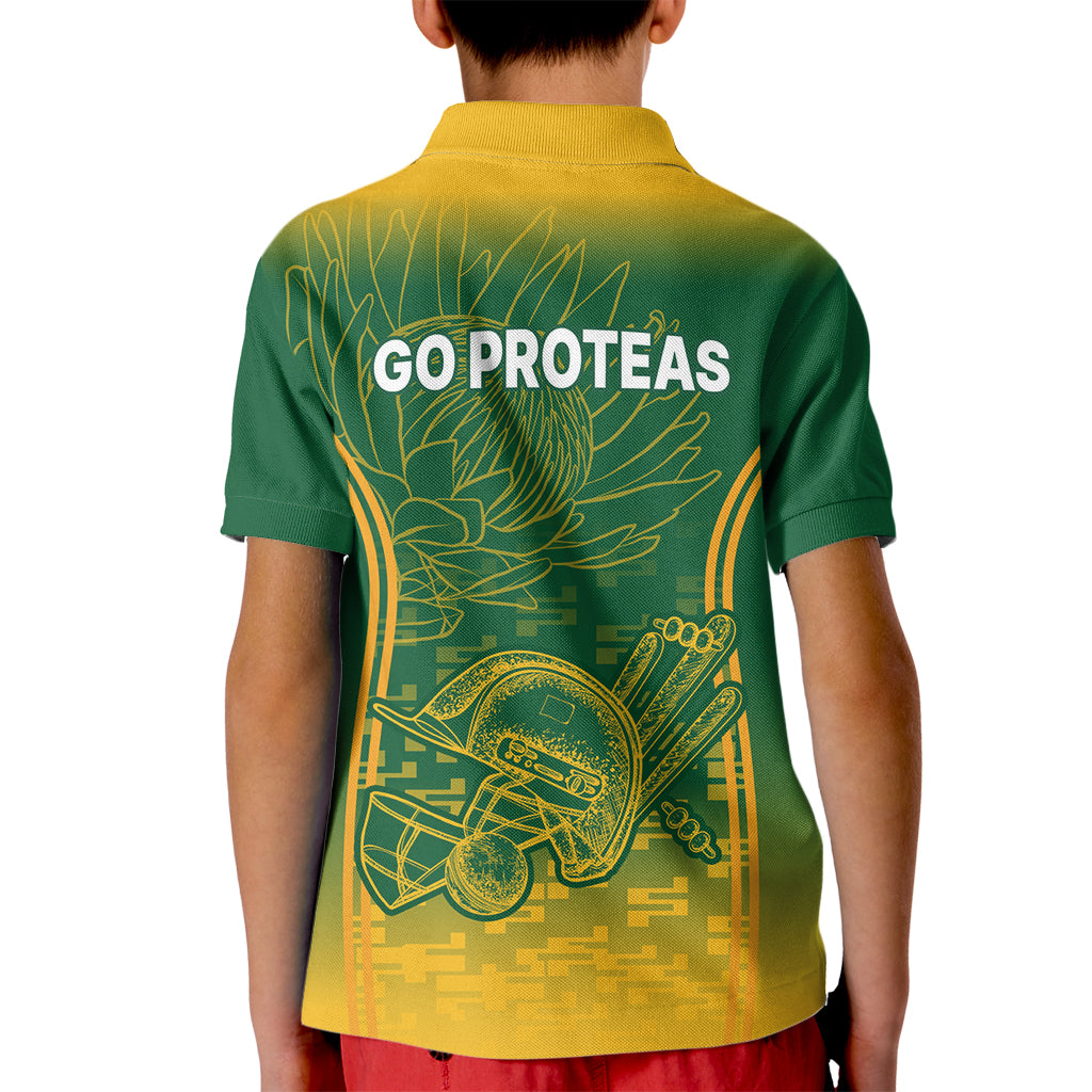 South Africa Cricket Kid Polo Shirt Go Proteas World Cup Version 2023 Sproty - Wonder Print Shop