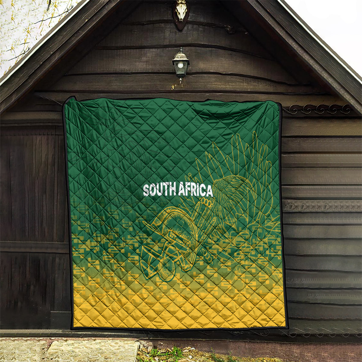 South Africa Cricket Quilt Go Proteas World Cup Version 2023 Sproty - Wonder Print Shop