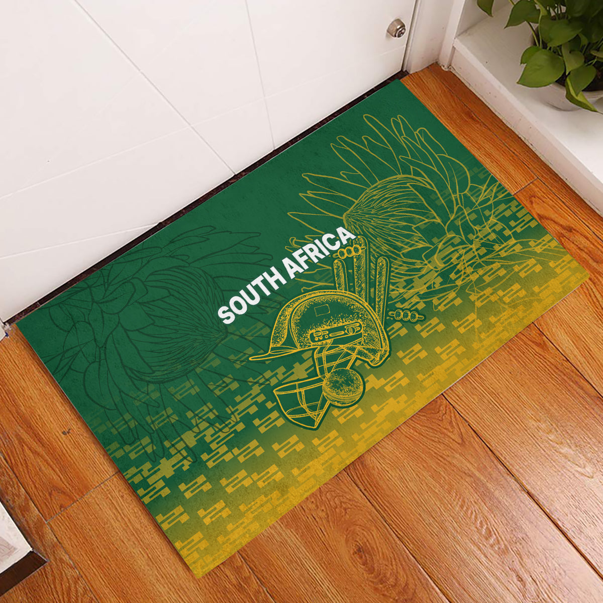 South Africa Cricket Rubber Doormat Go Proteas World Cup Version 2023 Sproty - Wonder Print Shop