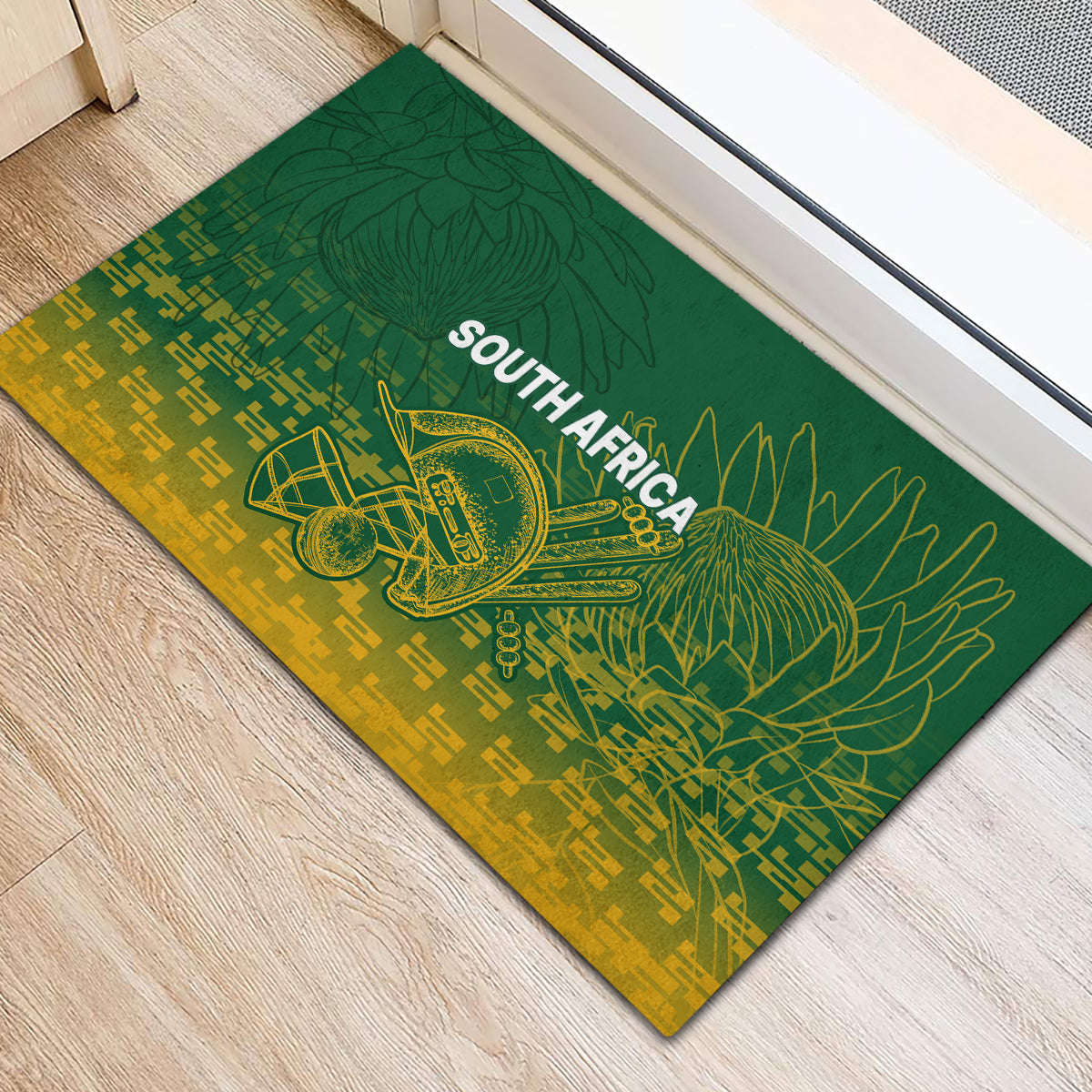 South Africa Cricket Rubber Doormat Go Proteas World Cup Version 2023 Sproty - Wonder Print Shop