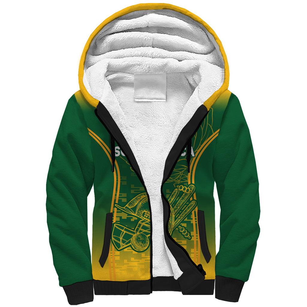 South Africa Cricket Sherpa Hoodie Go Proteas World Cup Version 2023 Sproty - Wonder Print Shop