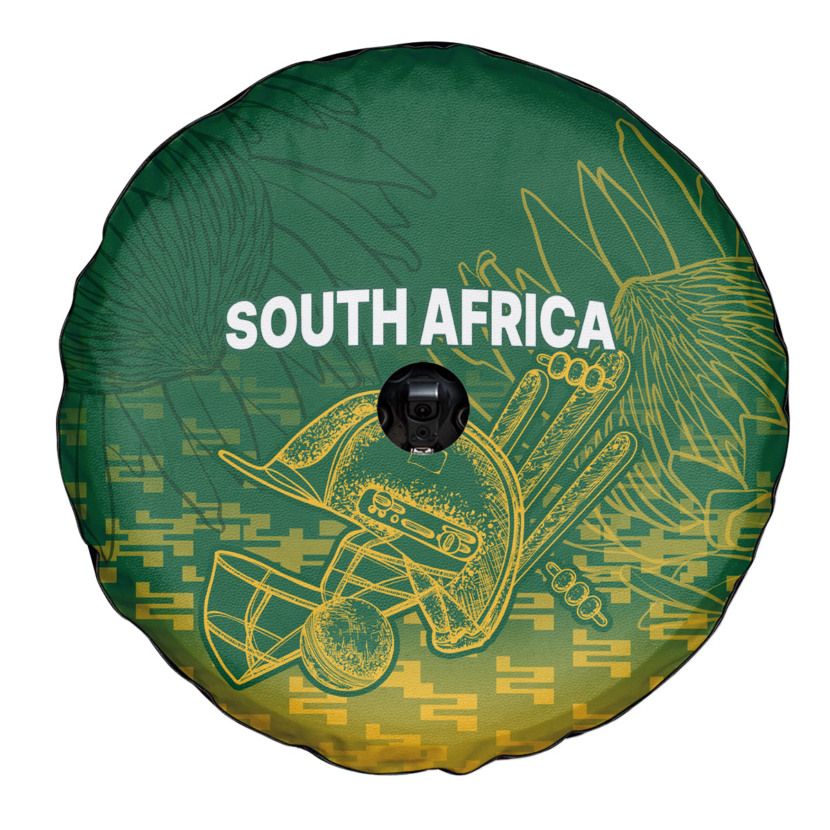 South Africa Cricket Spare Tire Cover Go Proteas World Cup Version 2023 Sproty - Wonder Print Shop