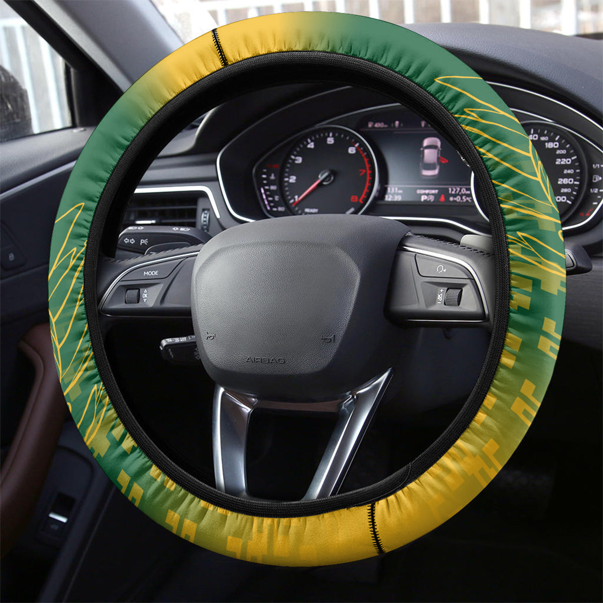 South Africa Cricket Steering Wheel Cover Go Proteas World Cup Version 2023 Sproty - Wonder Print Shop