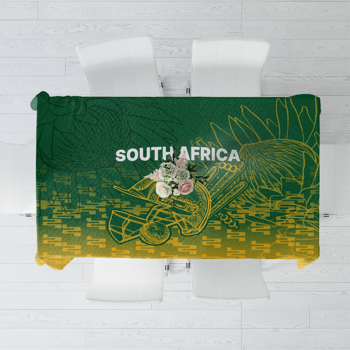 South Africa Cricket Tablecloth Go Proteas World Cup Version 2023 Sproty - Wonder Print Shop