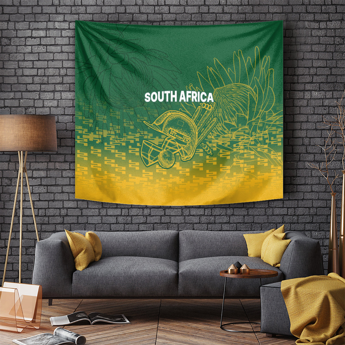South Africa Cricket Tapestry Go Proteas World Cup Version 2023 Sproty - Wonder Print Shop