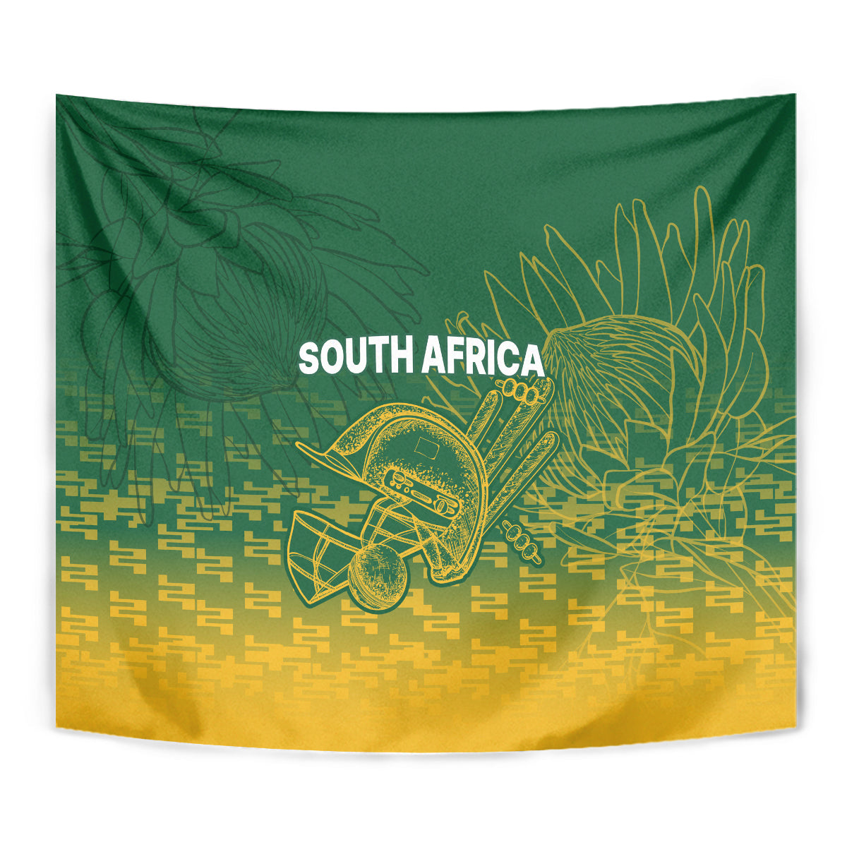 South Africa Cricket Tapestry Go Proteas World Cup Version 2023 Sproty - Wonder Print Shop
