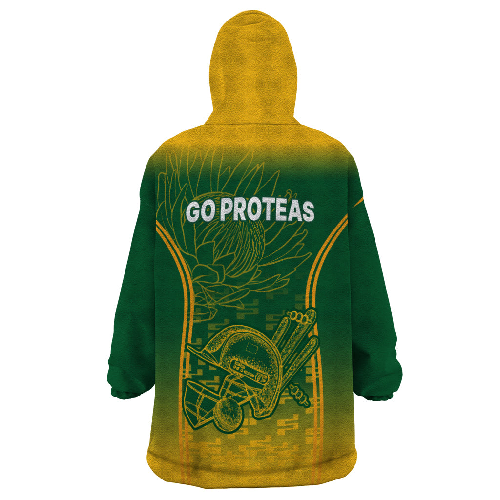 South Africa Cricket Wearable Blanket Hoodie Go Proteas World Cup Version 2023 Sproty - Wonder Print Shop