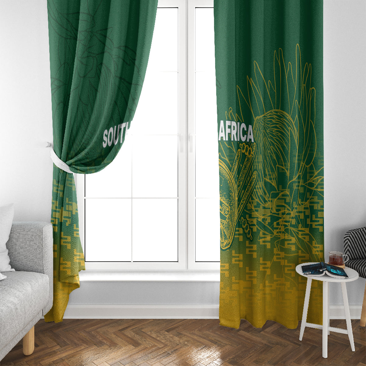 South Africa Cricket Window Curtain Go Proteas World Cup Version 2023 Sproty - Wonder Print Shop