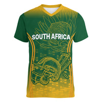 South Africa Cricket Women V Neck T Shirt Go Proteas World Cup Version 2023 Sproty - Wonder Print Shop