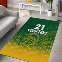 Custom South Africa Cricket Area Rug Go Proteas World Cup Version 2023 Sproty LT9 - Wonder Print Shop