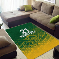 Custom South Africa Cricket Area Rug Go Proteas World Cup Version 2023 Sproty LT9 - Wonder Print Shop