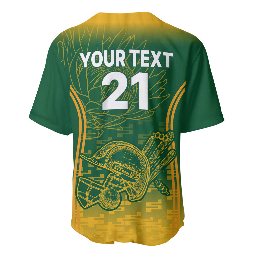 Custom South Africa Cricket Baseball Jersey Go Proteas World Cup Version 2023 Sproty LT9 - Wonder Print Shop