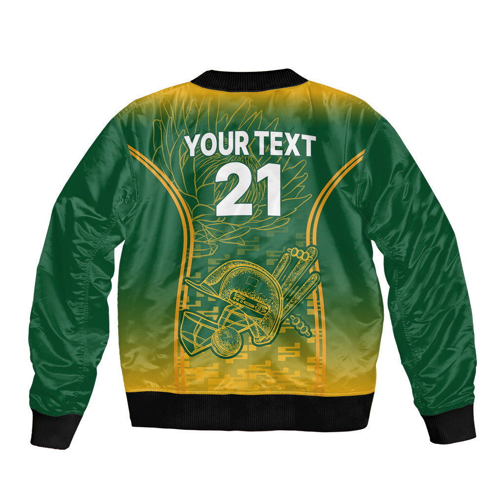 Custom South Africa Cricket Bomber Jacket Go Proteas World Cup Version 2023 Sproty LT9 - Wonder Print Shop