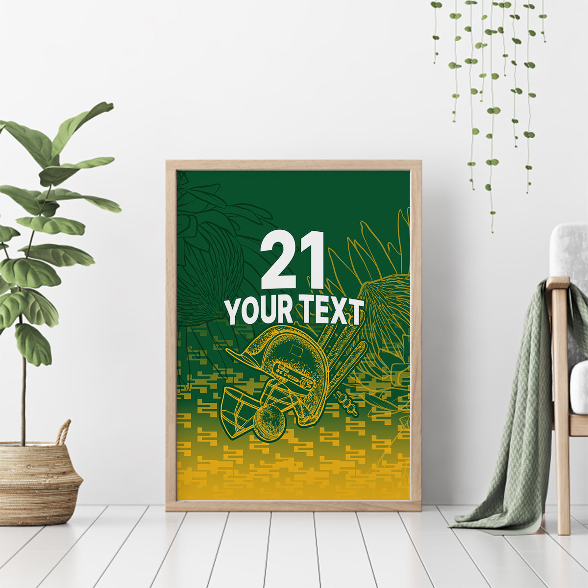 Custom South Africa Cricket Canvas Wall Art Go Proteas World Cup Version 2023 Sproty LT9 - Wonder Print Shop