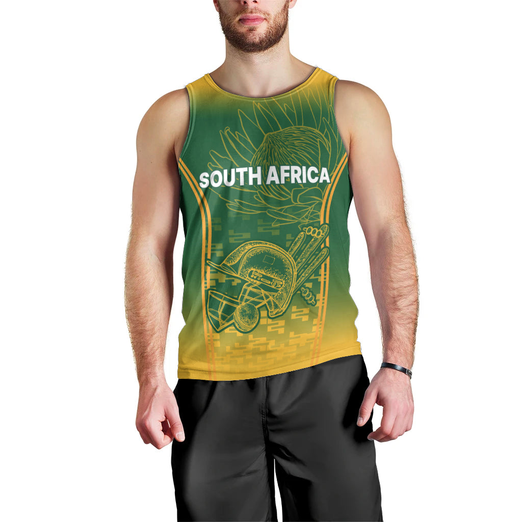 Custom South Africa Cricket Men Tank Top Go Proteas World Cup Version 2023 Sproty - Wonder Print Shop