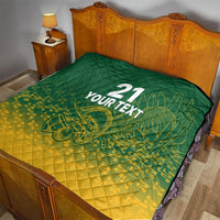 Custom South Africa Cricket Quilt Go Proteas World Cup Version 2023 Sproty - Wonder Print Shop
