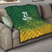 Custom South Africa Cricket Quilt Go Proteas World Cup Version 2023 Sproty - Wonder Print Shop