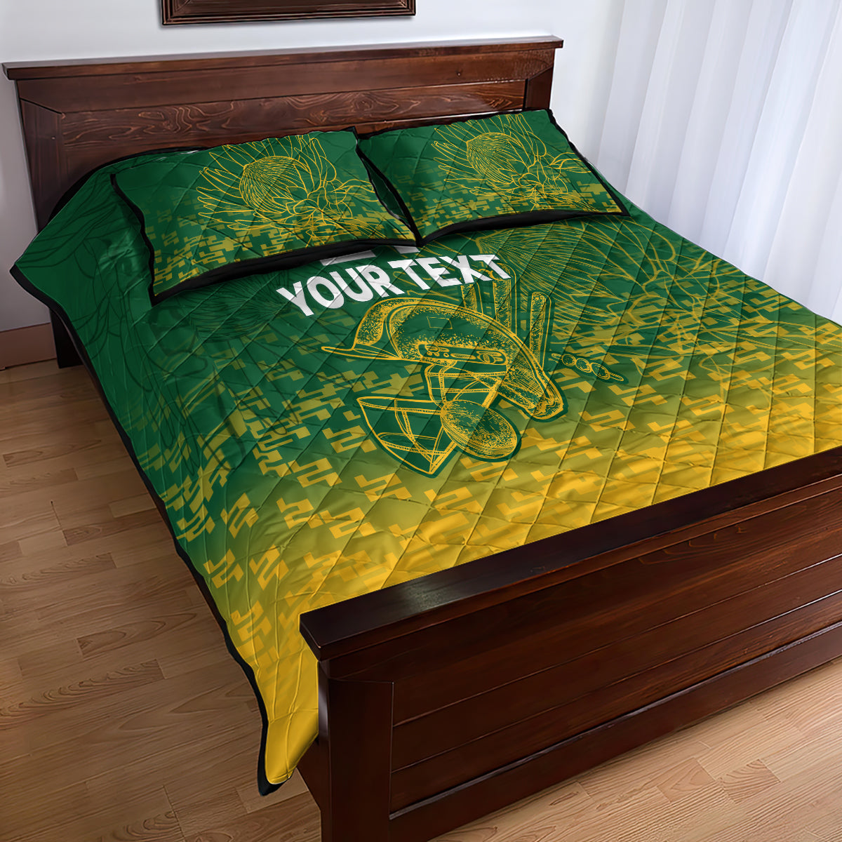 Custom South Africa Cricket Quilt Bed Set Go Proteas World Cup Version 2023 Sproty - Wonder Print Shop