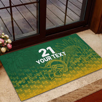 Custom South Africa Cricket Rubber Doormat Go Proteas World Cup Version 2023 Sproty - Wonder Print Shop
