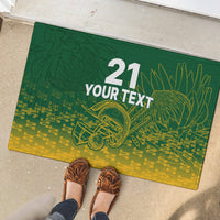 Custom South Africa Cricket Rubber Doormat Go Proteas World Cup Version 2023 Sproty - Wonder Print Shop