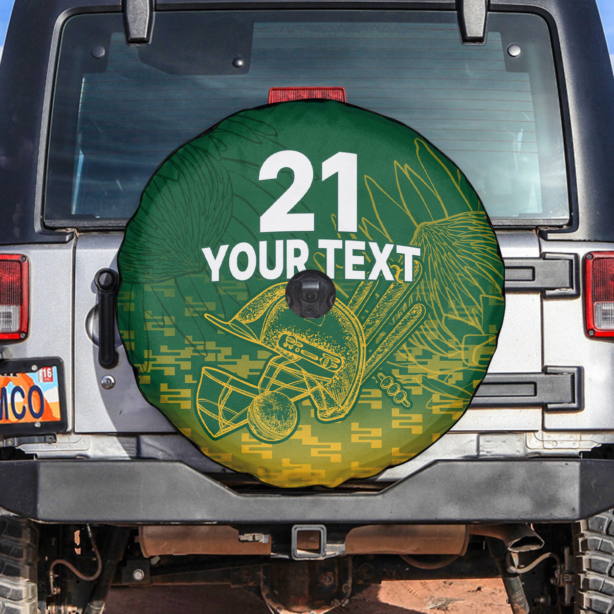 Custom South Africa Cricket Spare Tire Cover Go Proteas World Cup Version 2023 Sproty - Wonder Print Shop