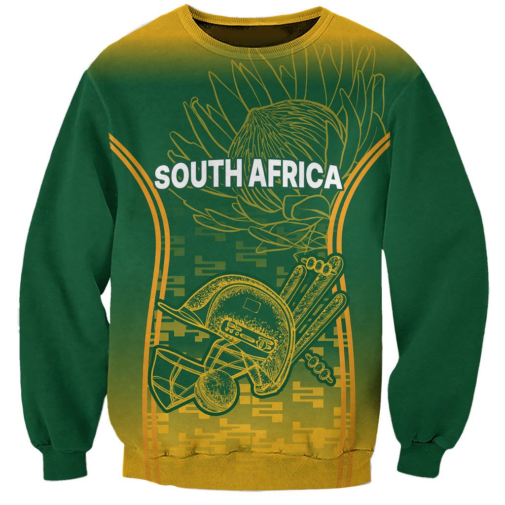 Custom South Africa Cricket Sweatshirt Go Proteas World Cup Version 2023 Sproty - Wonder Print Shop