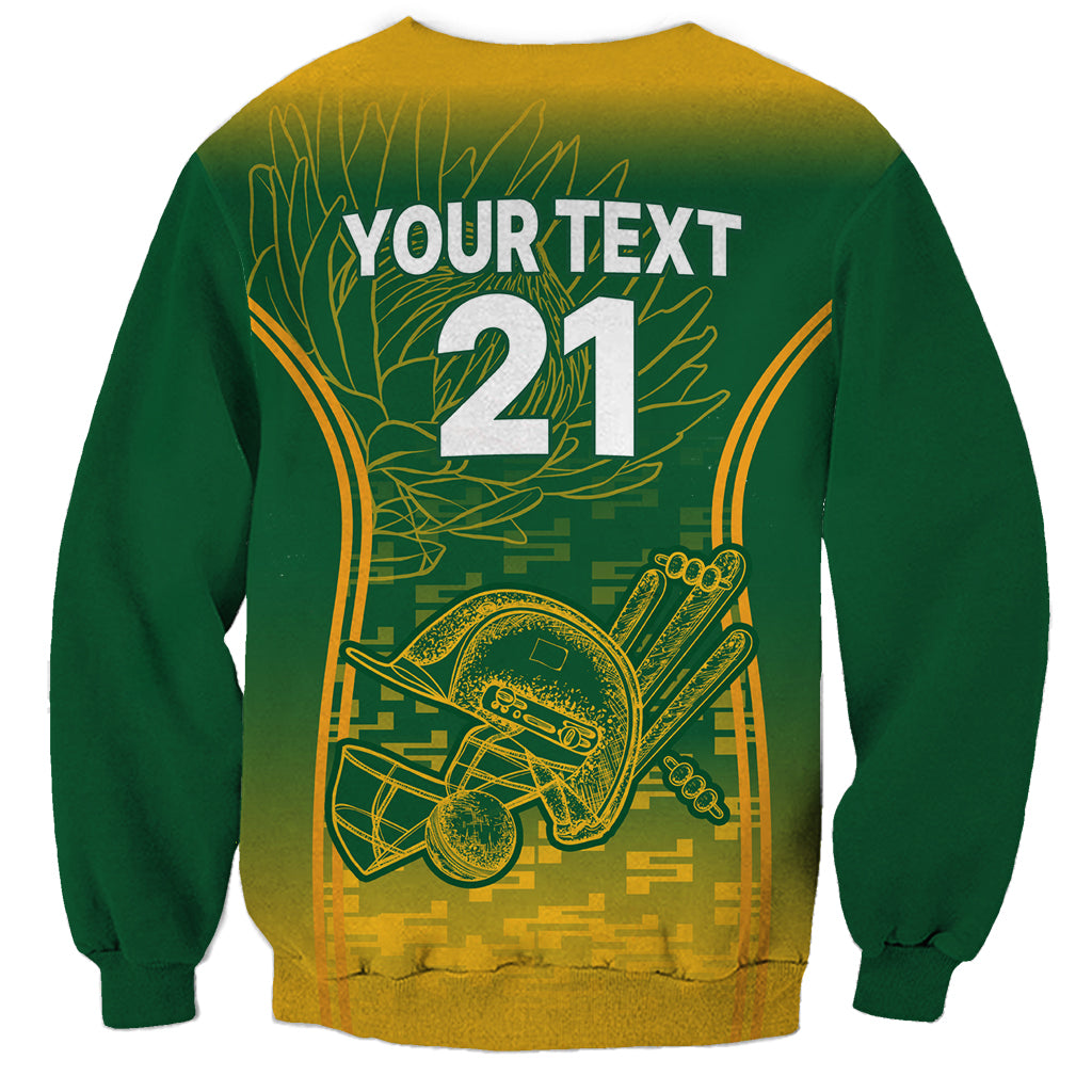 Custom South Africa Cricket Sweatshirt Go Proteas World Cup Version 2023 Sproty - Wonder Print Shop