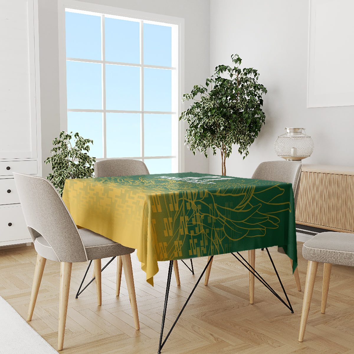 Custom South Africa Cricket Tablecloth Go Proteas World Cup Version 2023 Sproty - Wonder Print Shop