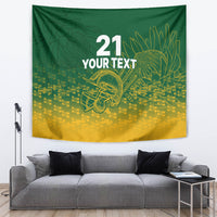 Custom South Africa Cricket Tapestry Go Proteas World Cup Version 2023 Sproty - Wonder Print Shop
