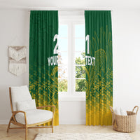Custom South Africa Cricket Window Curtain Go Proteas World Cup Version 2023 Sproty - Wonder Print Shop