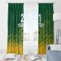 Custom South Africa Cricket Window Curtain Go Proteas World Cup Version 2023 Sproty - Wonder Print Shop