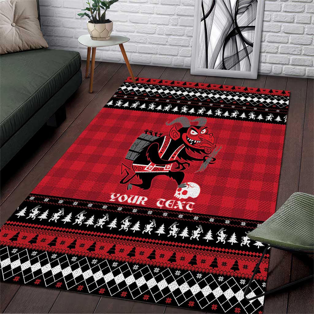 Merry Krampusnacht Personalized Area Rug Austrian Bavaria Alpine Christmas Demons - Wonder Print Shop