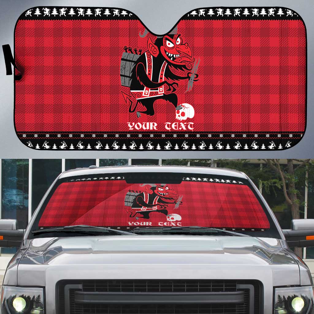 Merry Krampusnacht Personalized Auto Sun Shade Austrian Bavaria Alpine Christmas Demons - Wonder Print Shop