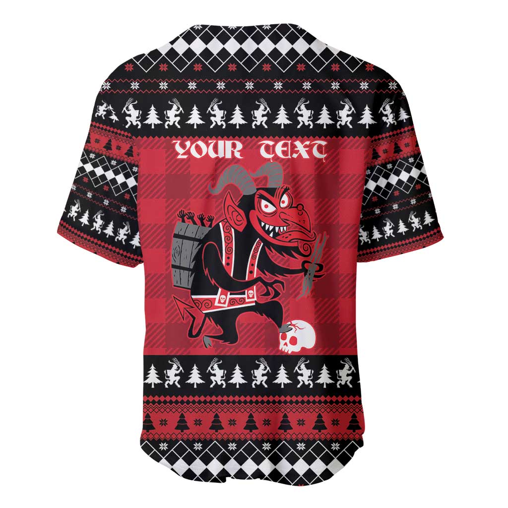 Merry Krampusnacht Personalized Baseball Jersey Austrian Bavaria Alpine Christmas Demons - Wonder Print Shop