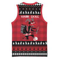 Merry Krampusnacht Personalized Basketball Jersey Austrian Bavaria Alpine Christmas Demons - Wonder Print Shop
