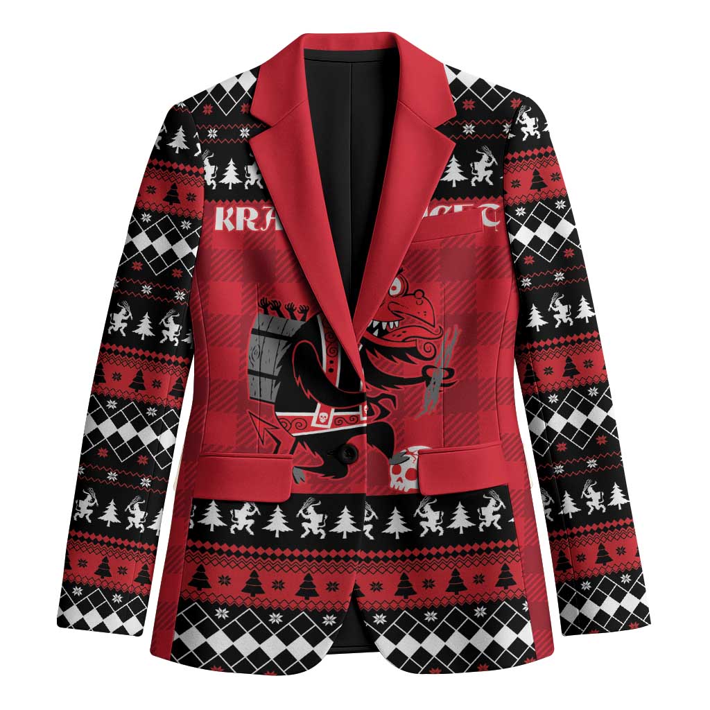 Merry Krampusnacht Personalized Blazer Austrian Bavaria Alpine Christmas Demons - Wonder Print Shop