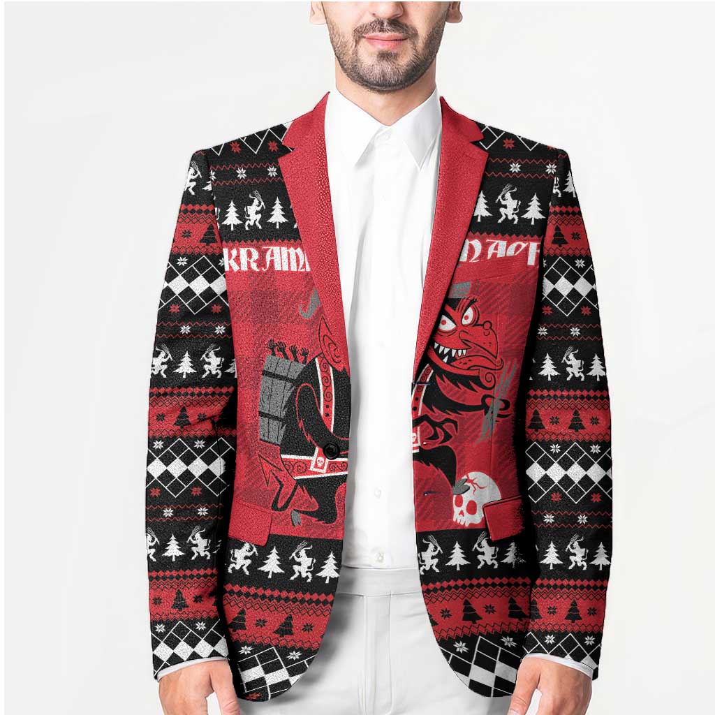 Merry Krampusnacht Personalized Blazer Austrian Bavaria Alpine Christmas Demons - Wonder Print Shop