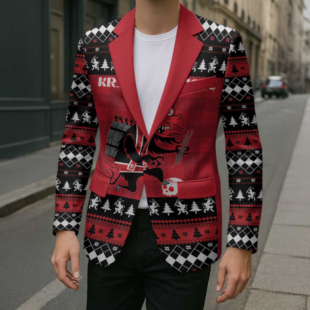 Merry Krampusnacht Personalized Blazer Austrian Bavaria Alpine Christmas Demons - Wonder Print Shop