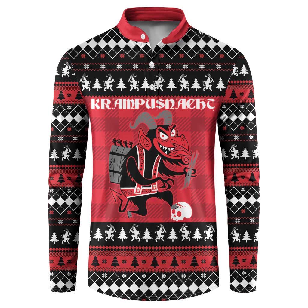 Merry Krampusnacht Personalized Button Sweatshirt Austrian Bavaria Alpine Christmas Demons - Wonder Print Shop