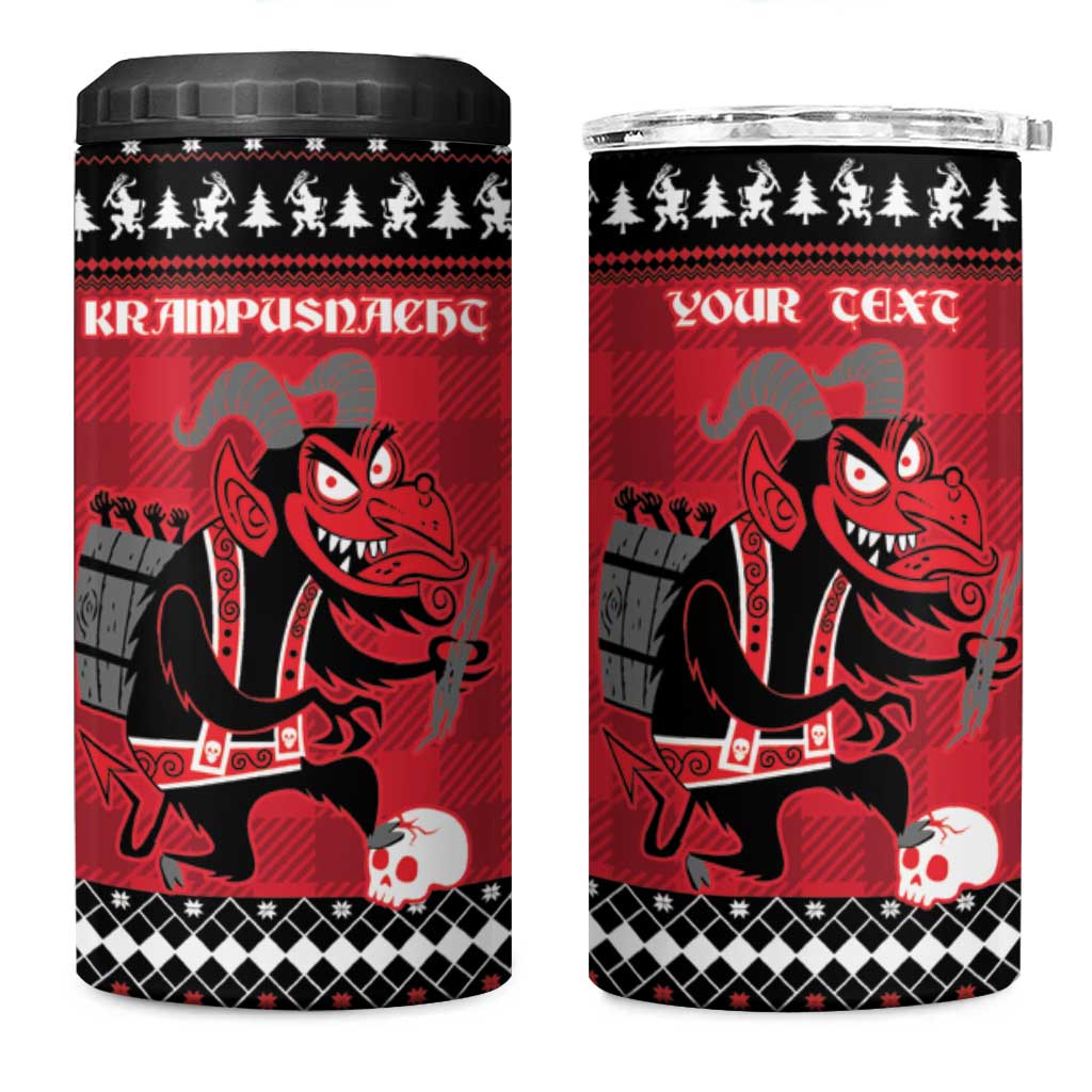 Merry Krampusnacht Personalized 4 in 1 Can Cooler Tumbler Austrian Bavaria Alpine Christmas Demons - Wonder Print Shop