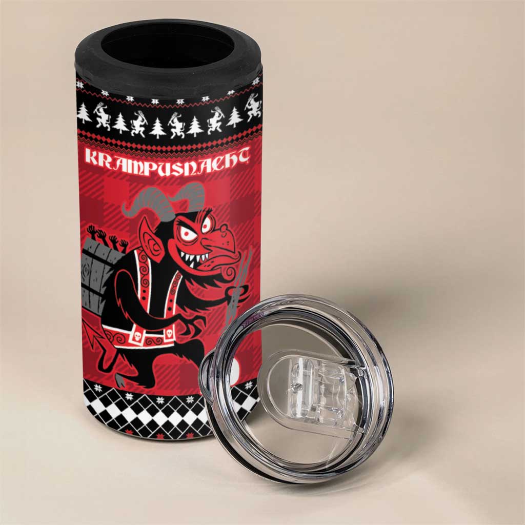 Merry Krampusnacht Personalized 4 in 1 Can Cooler Tumbler Austrian Bavaria Alpine Christmas Demons - Wonder Print Shop