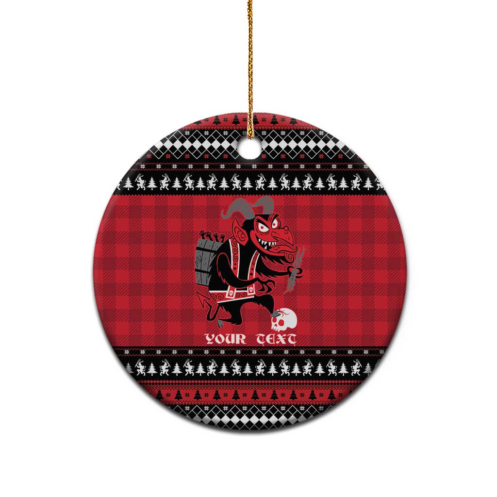 Merry Krampusnacht Personalized Ceramic Ornament Austrian Bavaria Alpine Christmas Demons - Wonder Print Shop