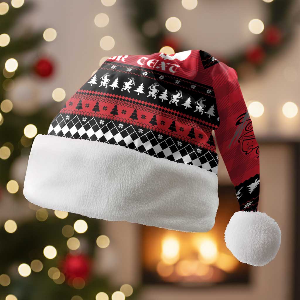 Merry Krampusnacht Personalized Christmas Santa Hat Austrian Bavaria Alpine Christmas Demons - Wonder Print Shop