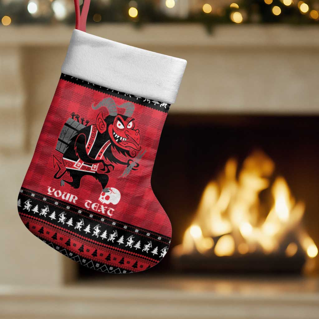Merry Krampusnacht Personalized Christmas Stocking Austrian Bavaria Alpine Christmas Demons - Wonder Print Shop