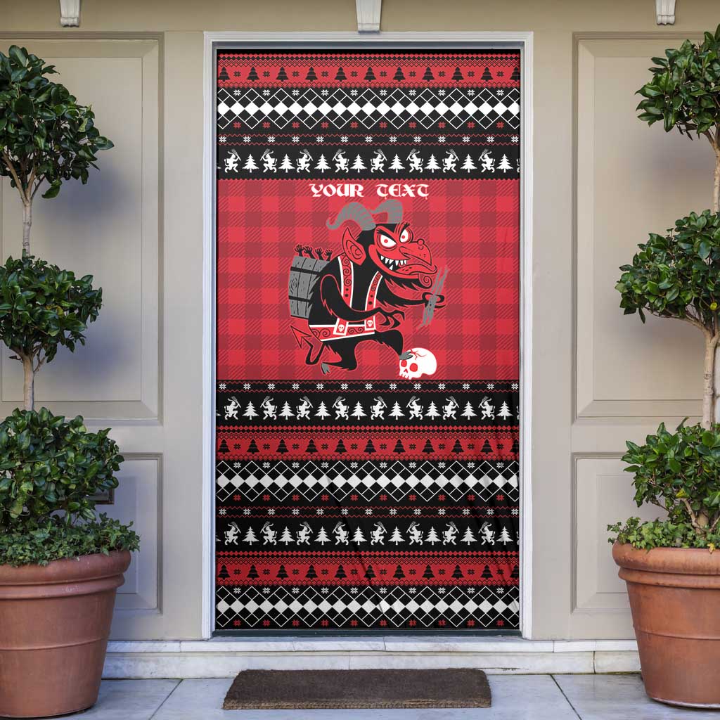 Merry Krampusnacht Personalized Door Cover Austrian Bavaria Alpine Christmas Demons - Wonder Print Shop
