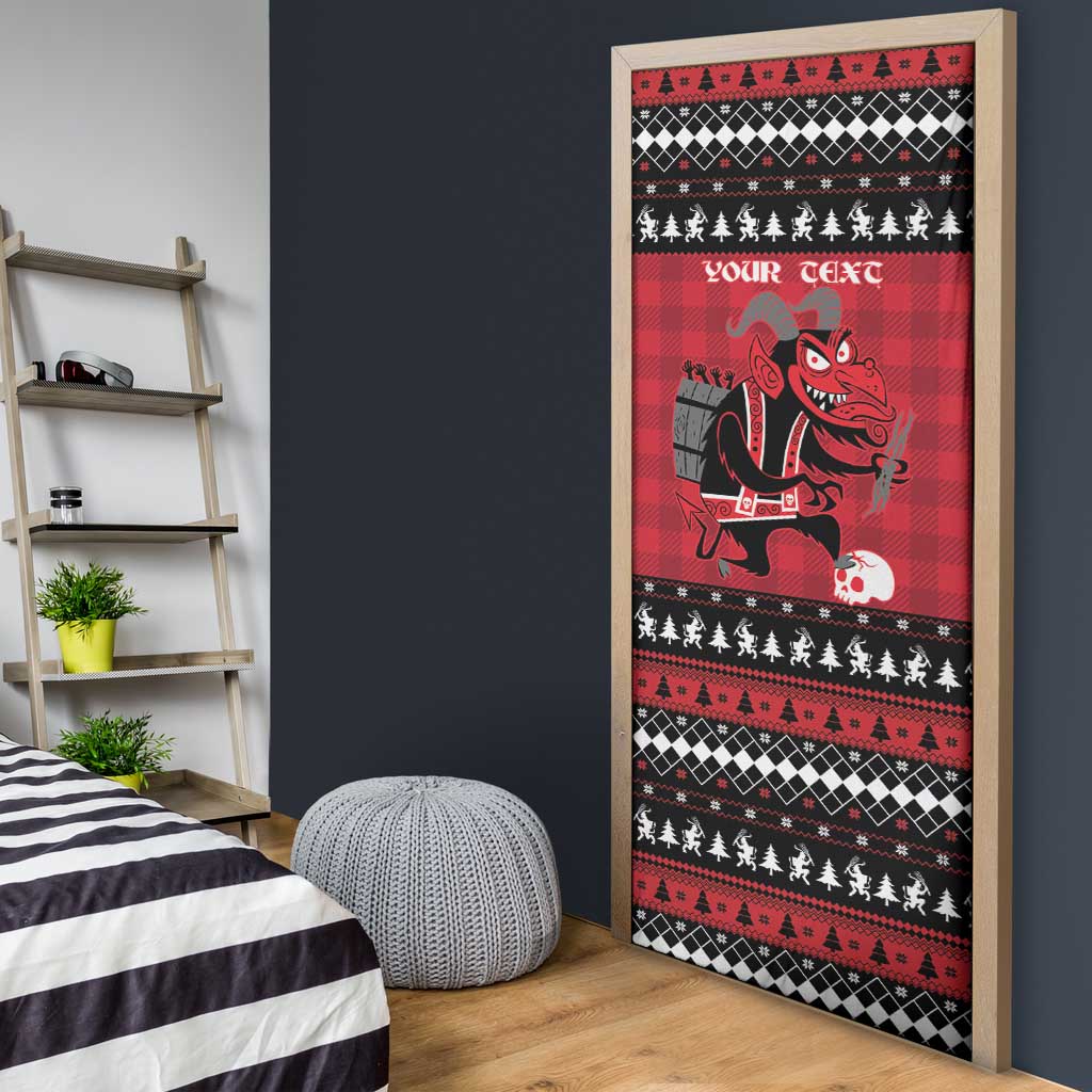 Merry Krampusnacht Personalized Door Cover Austrian Bavaria Alpine Christmas Demons - Wonder Print Shop